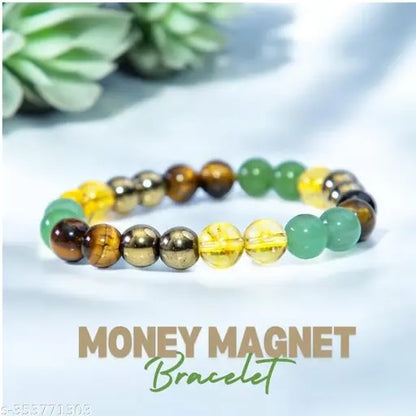 Money Magnet Bracelet for Wealth & Success | Pyrite Crystal Energy Healing