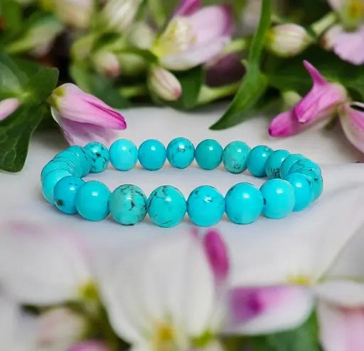 Natural Turquoise Stone Bracelet – Healing Crystal Jewelry for Men and Women